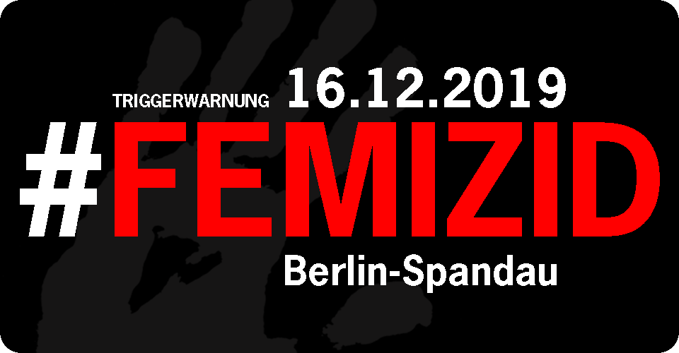 16.12.2019 - #Femizid in Berlin-Spandau