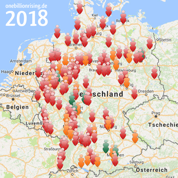 One Billion Rising Map Germany 2018