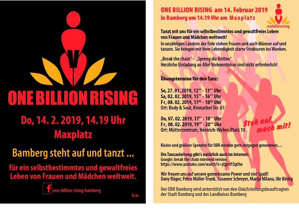 One Billion Rising Bamberg - Flyer 2019