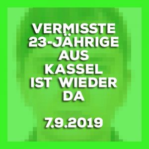 20190907-Vermisste-23-Jaehrige-aus-Kassel-ist-wieder-da