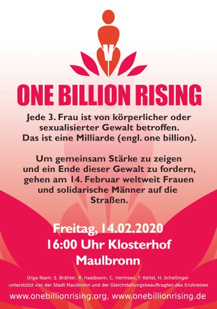 One Billion Rising 2020 Maulbronn Flyer VS