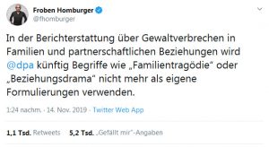 Froben Homburger Tweet 14.11.2019