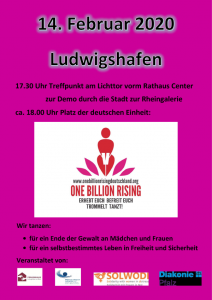 One Billion Rising 2020 Ludwigshafen am Rhein - Plakat 1