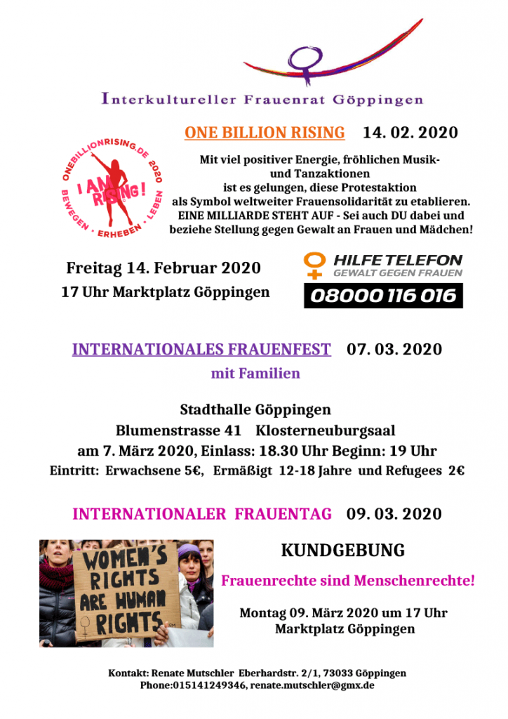 Goeppingen One Billion Rising 2020