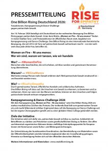 Presseerklärung One Billion Rising Deutschland 2026
