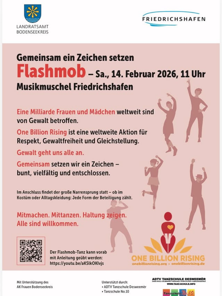 Friedrichshafen — One Billion Rising 2026 – Women on Fire — Ni una menos