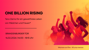 Paula Panke e.V. - One Billion Rising 2026 — Women on Fire - Ni una menos.