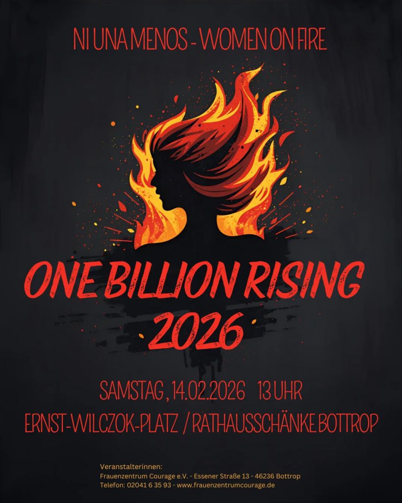 Bottrop — One Billion Rising 2026 – Women on Fire — Ni una menos