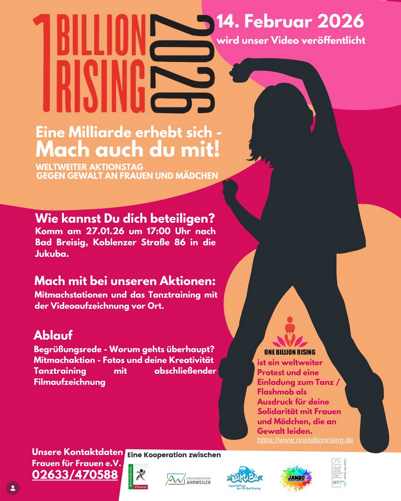 One Billion Rising 2026 Bad Breisig - Women on Fire - Ni una menos