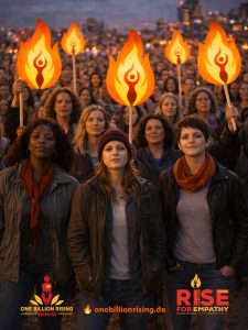 One Billion Rising 2026 Flammenplakate