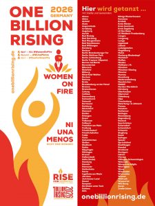 Sharepic - Plakat - One Billion Rising Women on Fire - Ni una menos - 2026-02-12