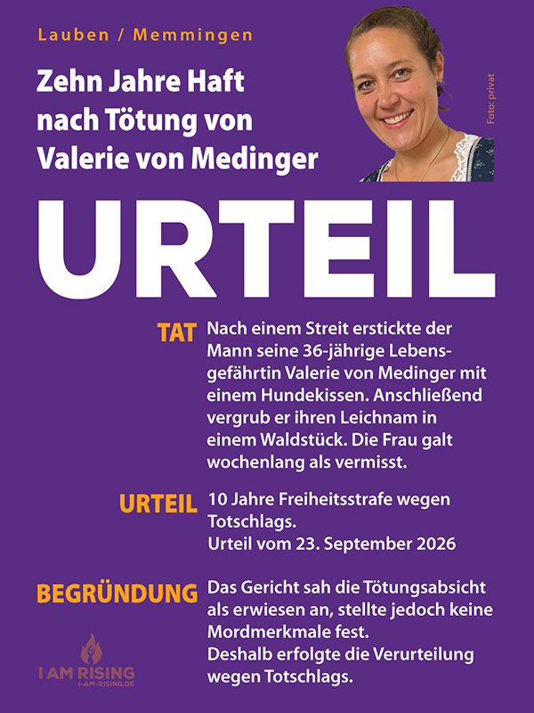 Urteil Lauben Valerie von Medinger